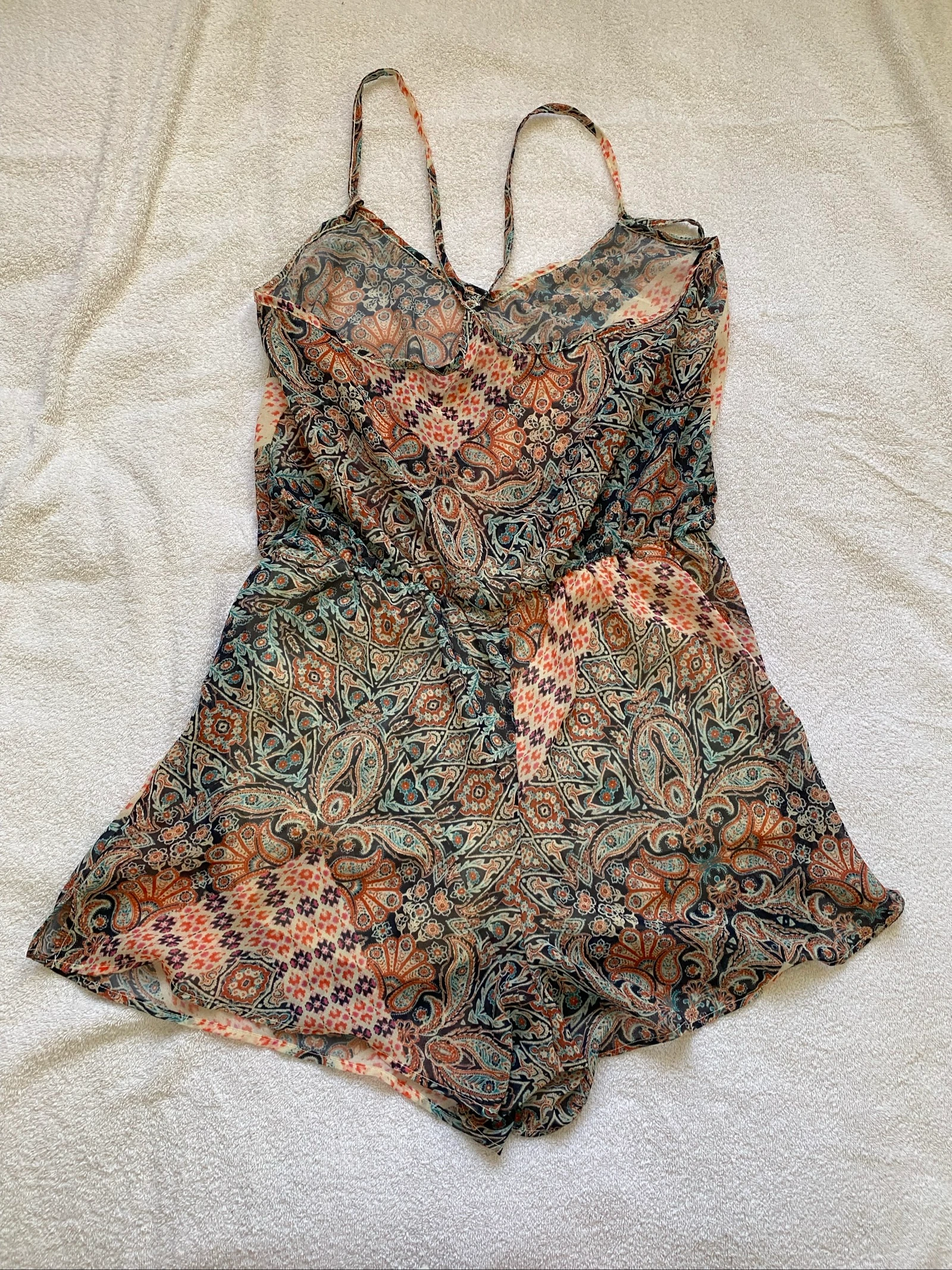 Monoshort fluido con estampado bohemio – Talla S – photo 2